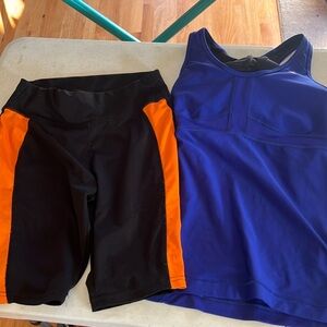 Medium top (Nike) and bottom athletic gear women's